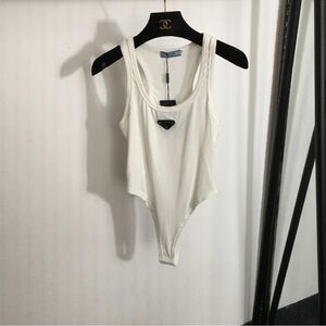 Prada White Sleeveless Crop Top